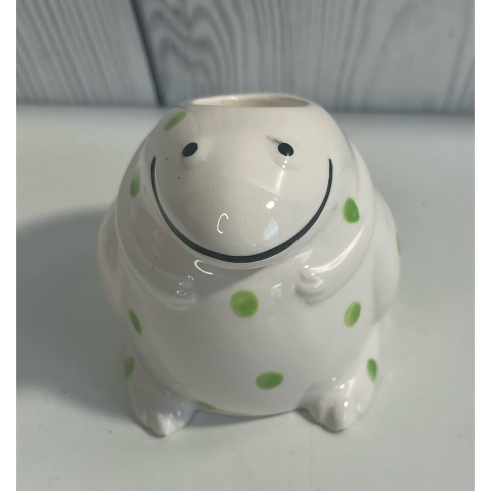 Adorable Vintage Frog Candle Holders Polka dots MCM  Japan